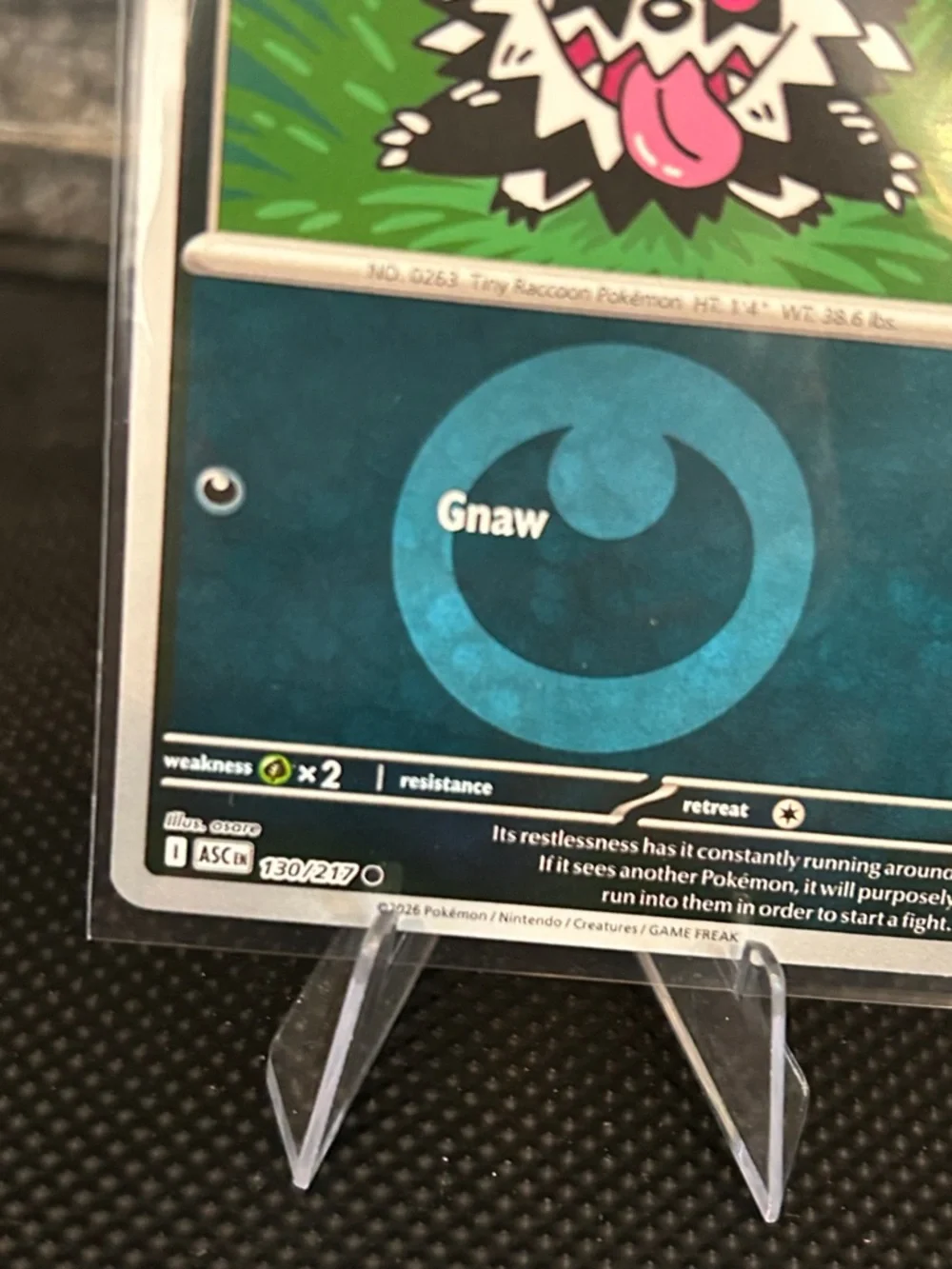 Pokemon Galarian Zigzagoon 130/217 Reverse Holo Rare from Ascended Heroes‎ Set